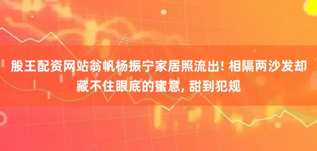 股王配资网站翁帆杨振宁家居照流出! 相隔两沙发却藏不住眼底的蜜意, 甜到犯规